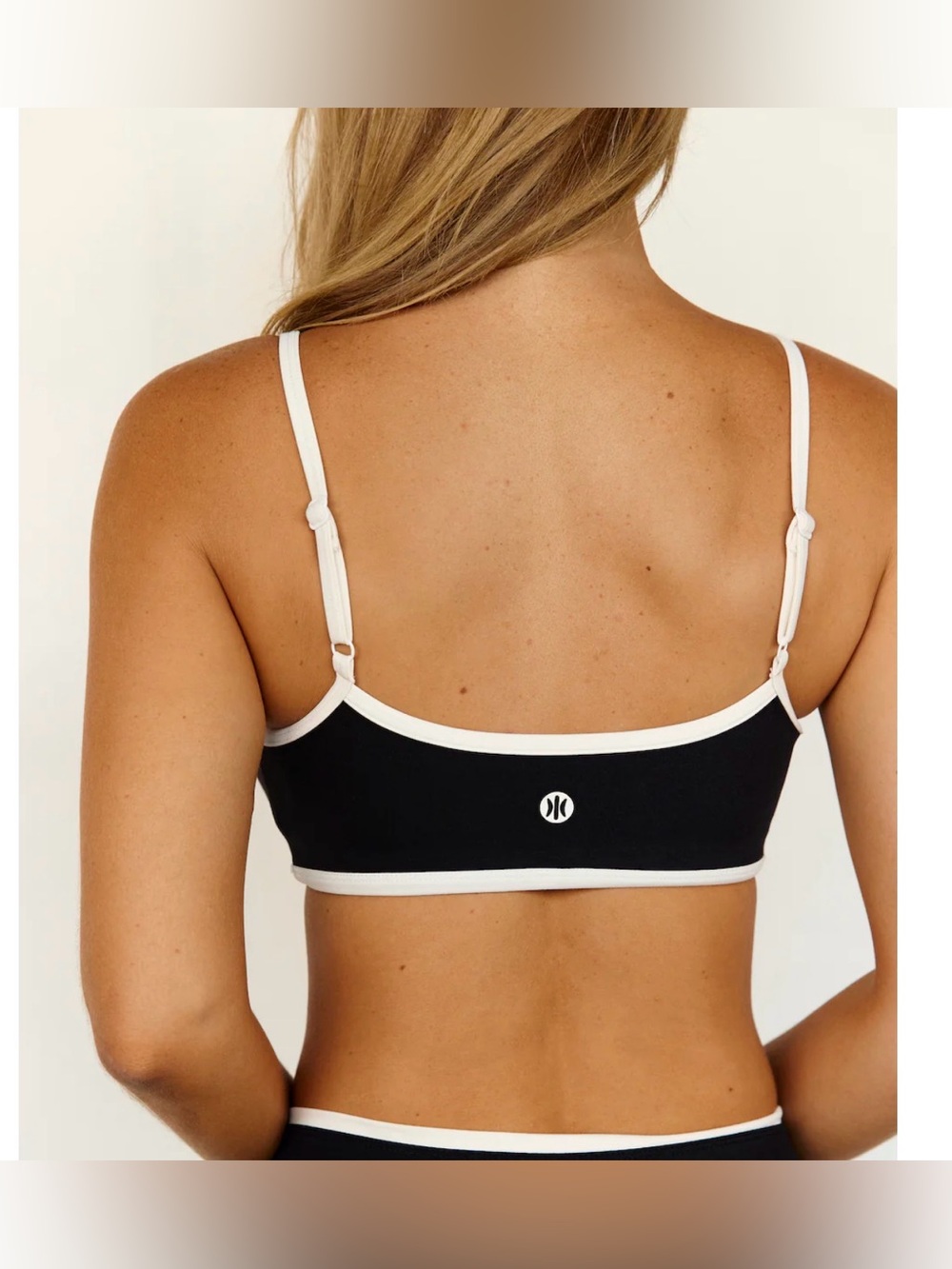 Astoria Black Bralette with White Contrast Trim
